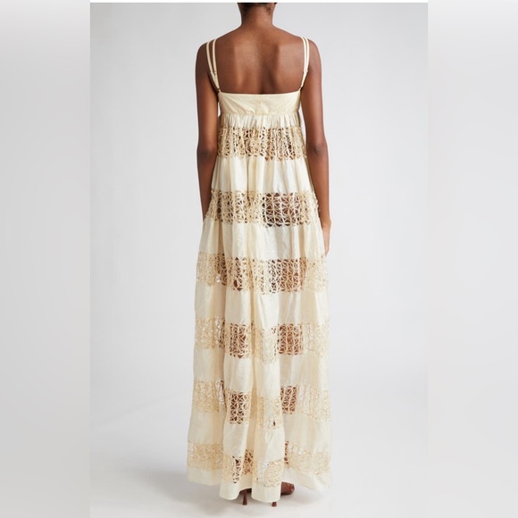 House of Amma Anancy Paneled Silk Maxi Dress - Sz 4 - Picture 2 of 15